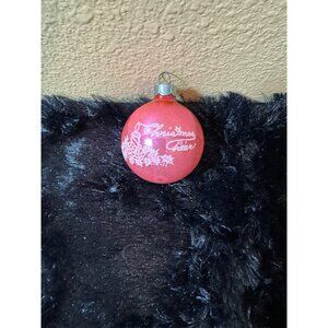Vintage Pink Christmas Ornament With Merry Christmas & Christmas Cheer Design